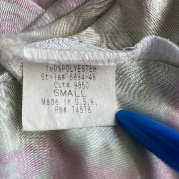 Cache White Brown Animal Stripe Floral Beaded Ruched Y2K Jersey SZ S - Picture 12 of 14